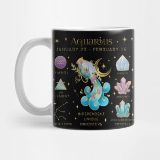 Crystal Zodiac Aquarius Collage Mug